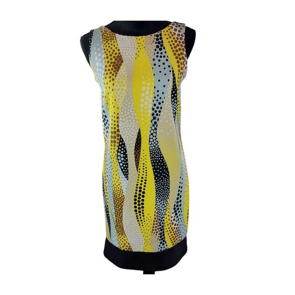 Kim Rogers Women's Midi Dress Extra Small Polyester Spandex Polka Dots Abstract - Picture 1 of 5